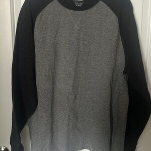 L.L. Bean Charcoal and Black Crewneck